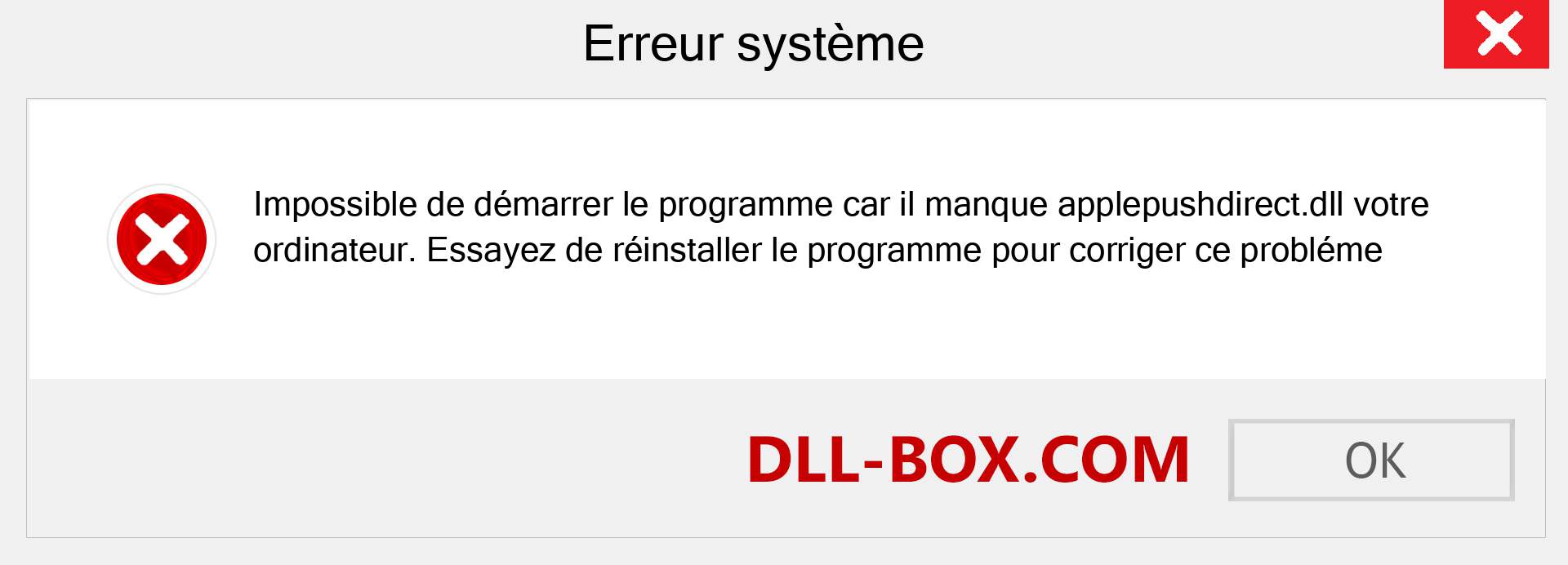 Le fichier applepushdirect.dll est manquant ?. Télécharger pour Windows 7, 8, 10 - Correction de l'erreur manquante applepushdirect dll sur Windows, photos, images